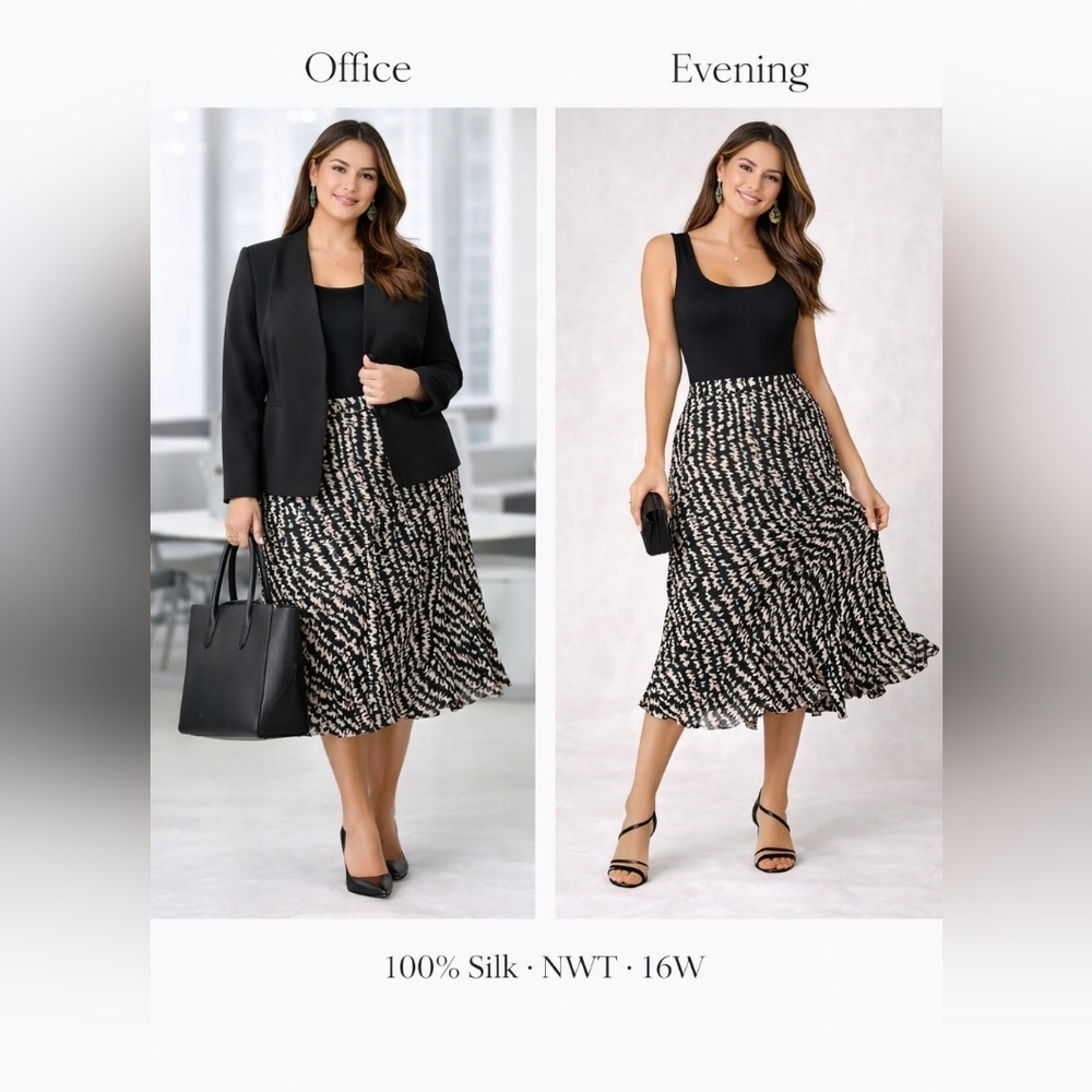 Jones New York Collection 100% Silk Skirt – NWT – 16W